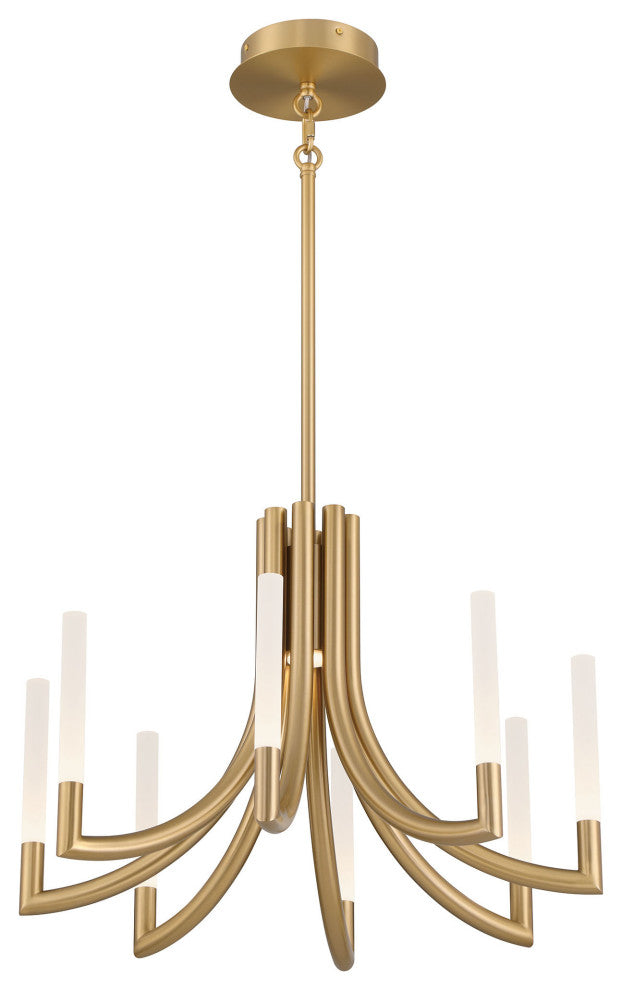 Olette 8L 24" Gold Frosted Chandelier