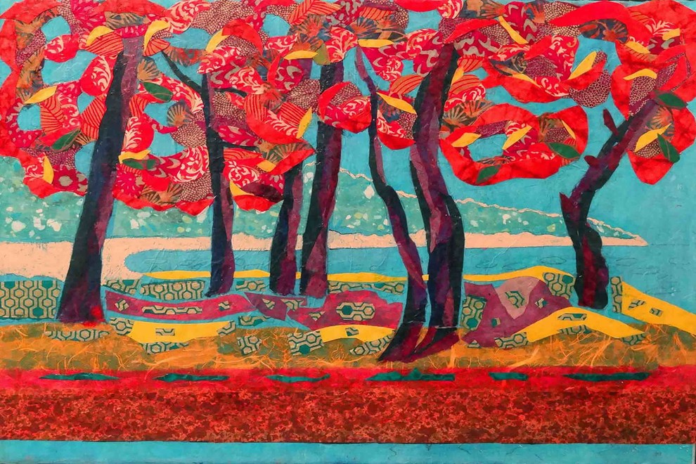 "Autumn Grove" Painting Print on Canvas by Lisa Mee
