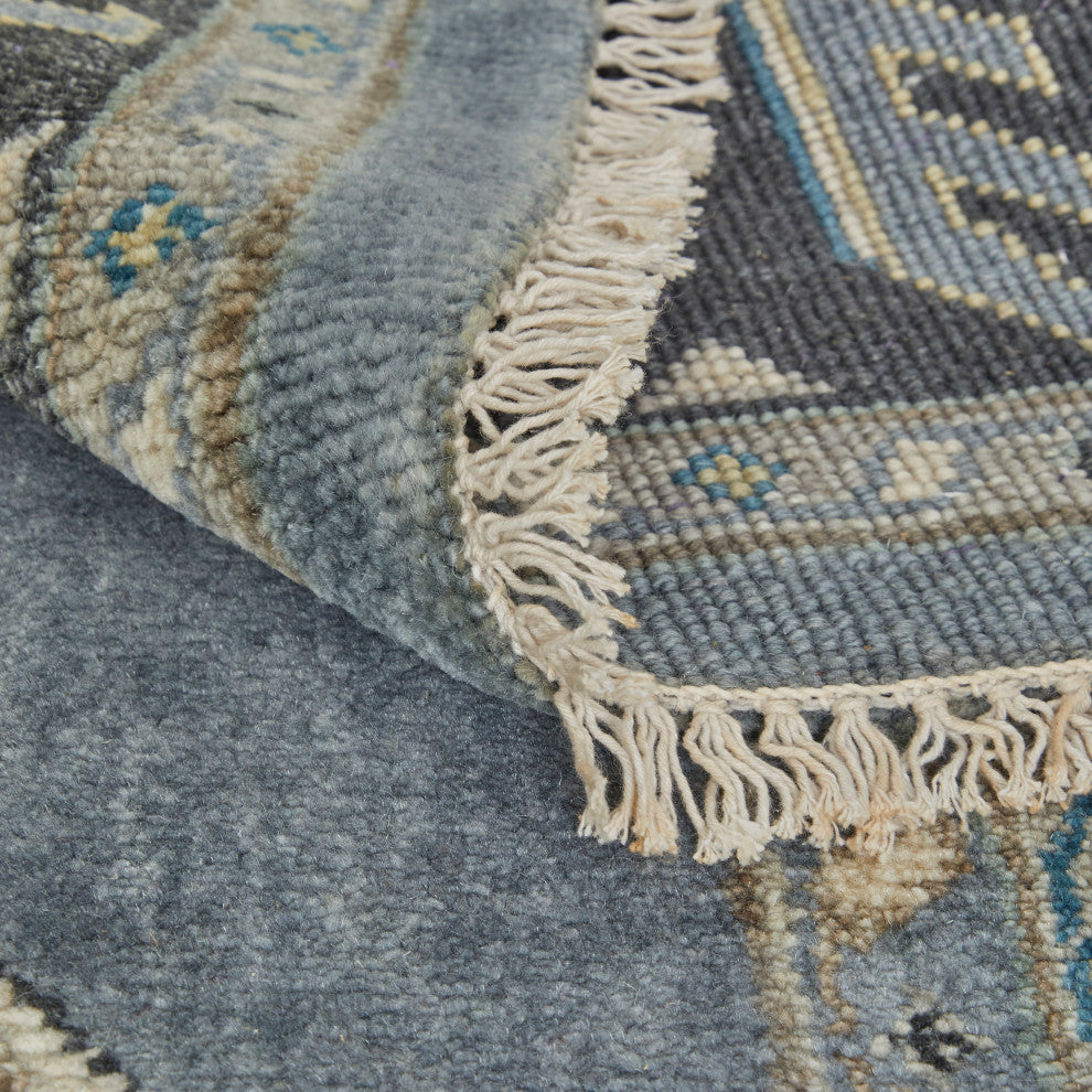 Weave & Wander Alden Rug, Dark Blue/Gray, 5'6"x8'6"