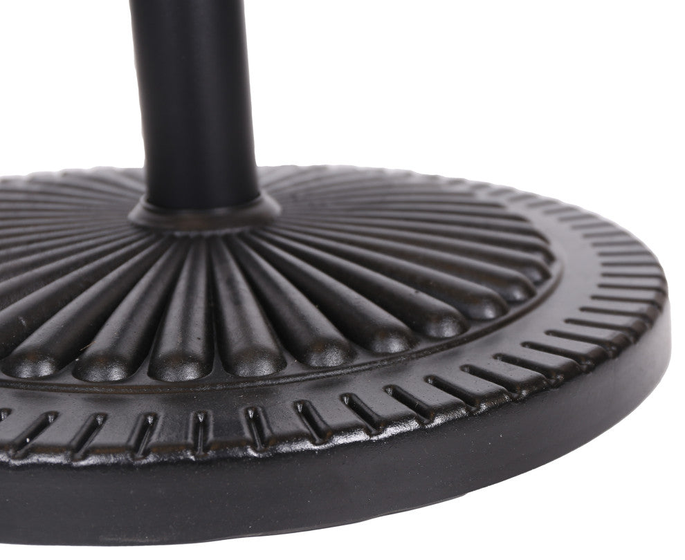 GDF Studio Seymour Outdoor Black Resin and Steel Umbrella Base