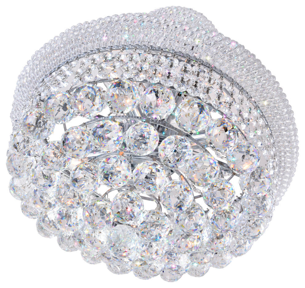 Empire 8 Light Down Chandelier With Chrome Finish
