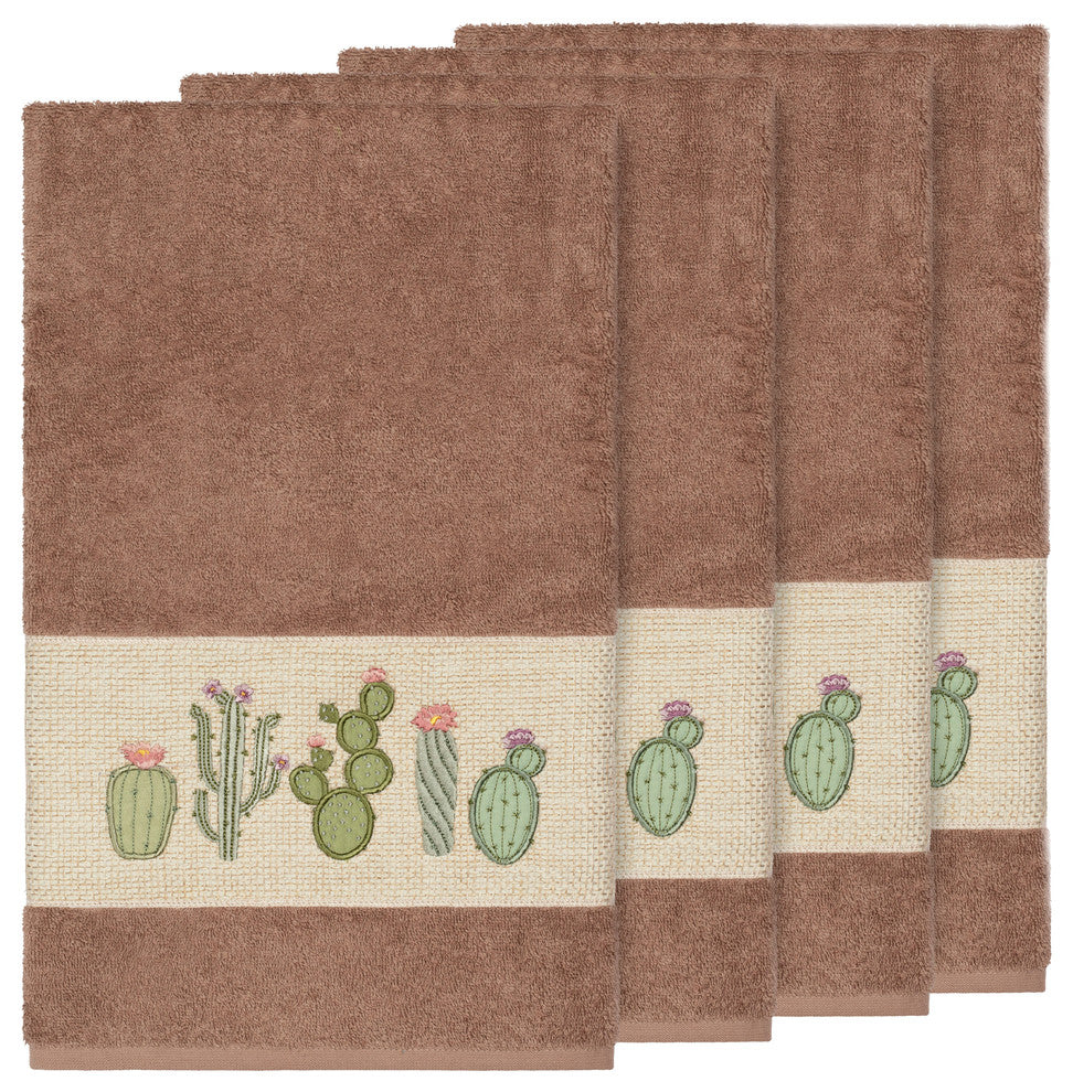 Mila 4 Piece Embellished Bath Towel Set