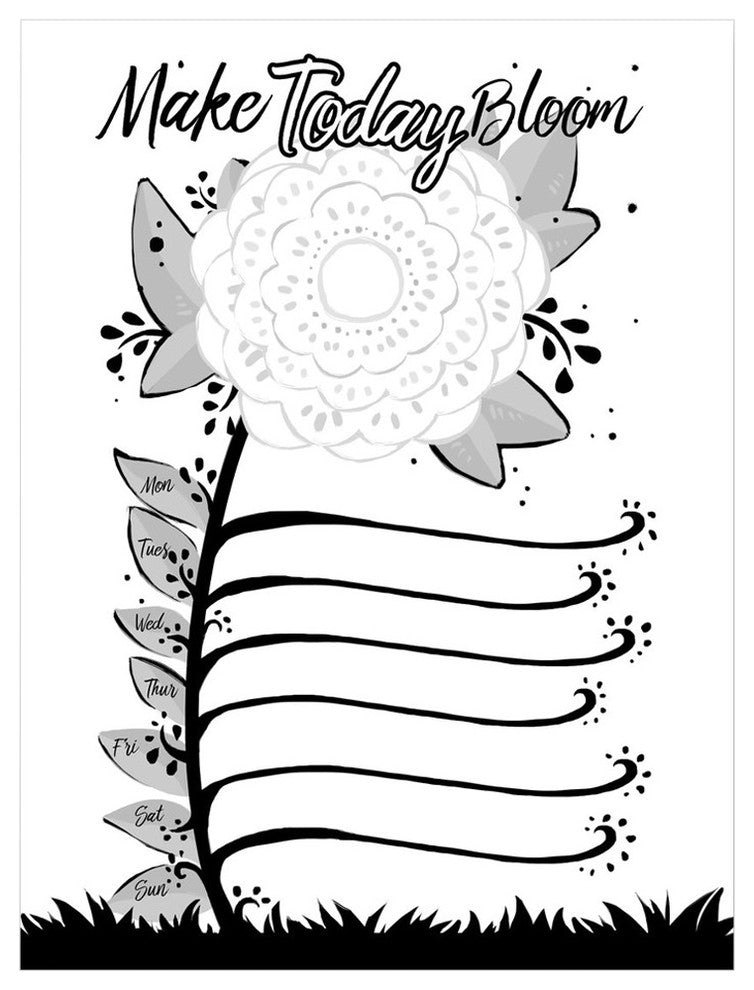 Ready2HangArt Pretty Dry Erase Monthly Calendar on ArtPlexi, 30"x20"