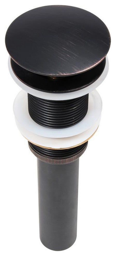 Solid Brass Vessel Sink Pop-Up Drain without Overflow, Oil Rubbed Bronze