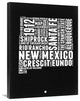 "New Mexico Black and White Map" Fine Art Print