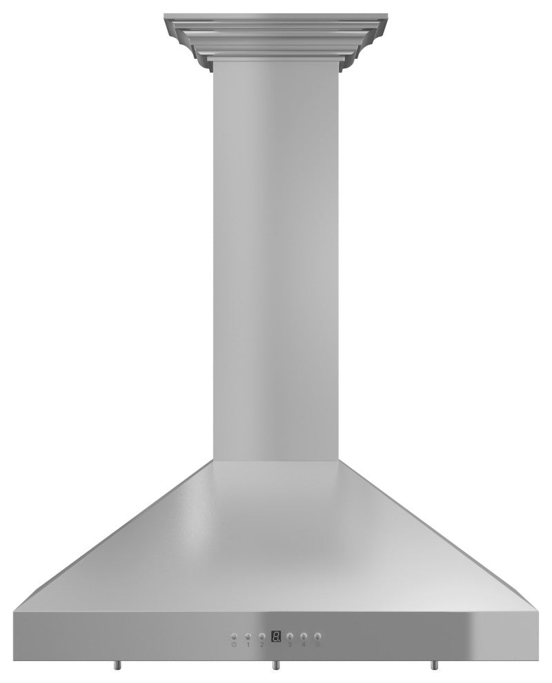 ZLINE 30" Wall Mount Hood, Stainless Steel With Crown Molding KL3CRN-30