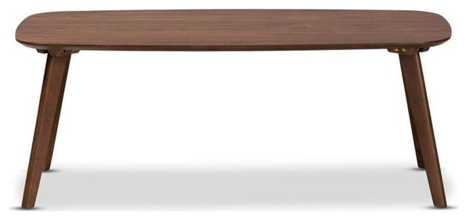 Baxton Studio Dahlia Mid-Century Modern Walnut Finished Coffee Table