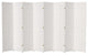 7' Tall Woven Fiber Room Divider, White, 8 Panel