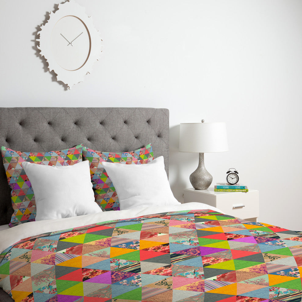 Deny Designs Bianca Green Lost In Pyramid Duvet Cover - Lightweight
