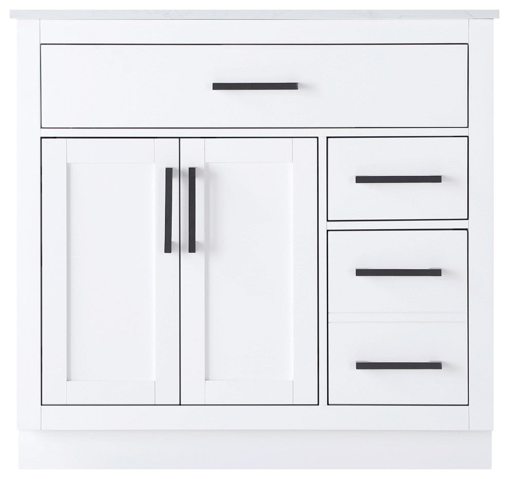 Home Living 36" Single Bathroom Vanity, White