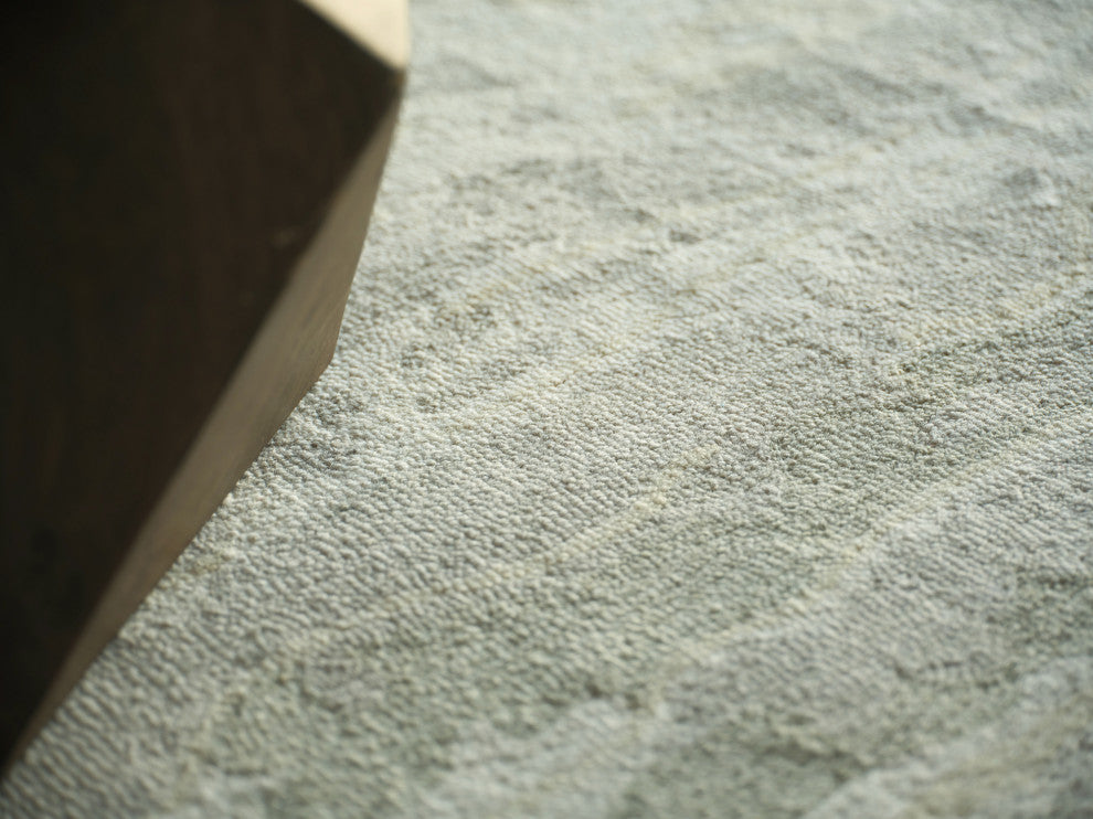 Cortero Handmade Hand Tufted New Zealand Wool Green/Ivory Area Rug, 8'x10'