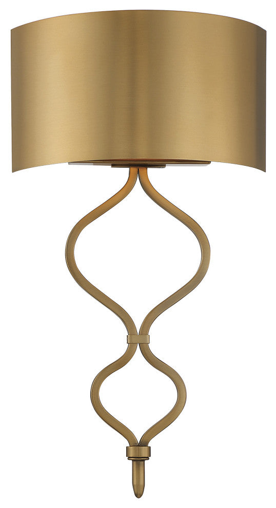 Como 1-Light Warm Brass Sconce