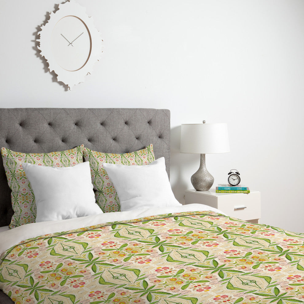 Deny Designs Cori Dantini Leafy Diamond Duvet Cover - Lightweight