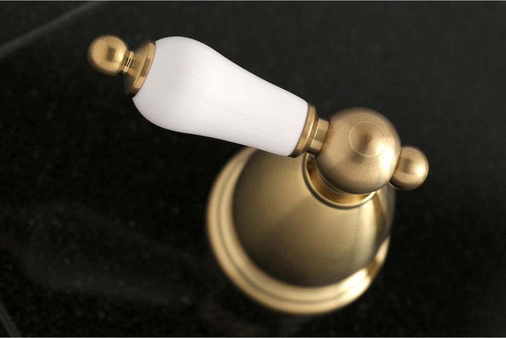 Kingston Brass Wall Mount Tub Faucet, Brushed Brass