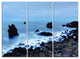 "Rocky Coast near Raykjanes" Metal Wall Art, 3 Panels, 36"x28"