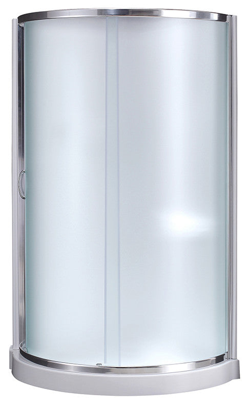 Ove Decors Breeze 32 Shower Kit, Frosted Walls and Base, Polished Chrome