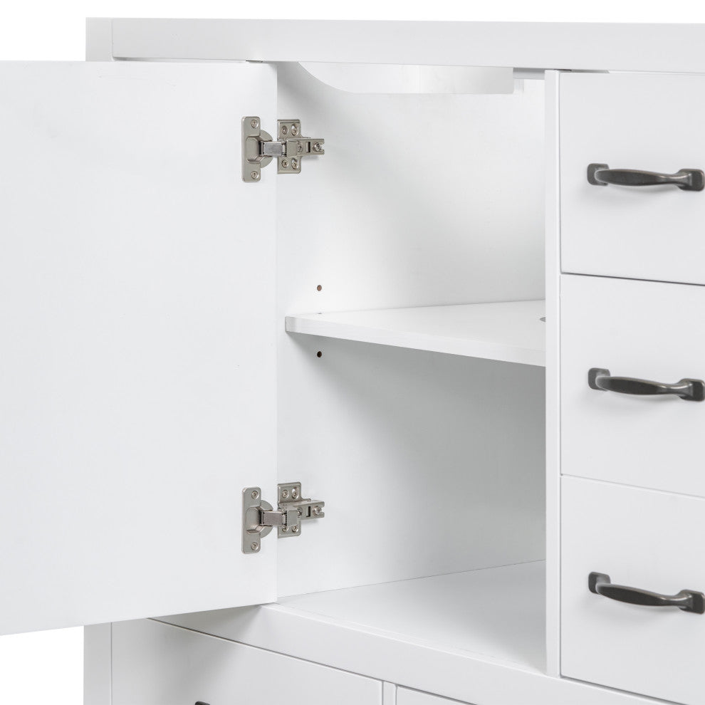 36" Freestanding Bath Vanity Cabinet Without Top, White