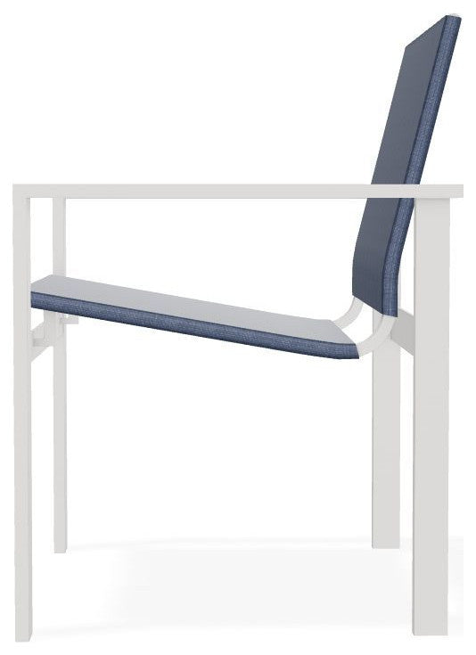 Tribeca Sling Outdoor Stackable Armchair, Mavi/Snow