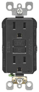 Leviton GFCI Receptacle, 15 amps, Black