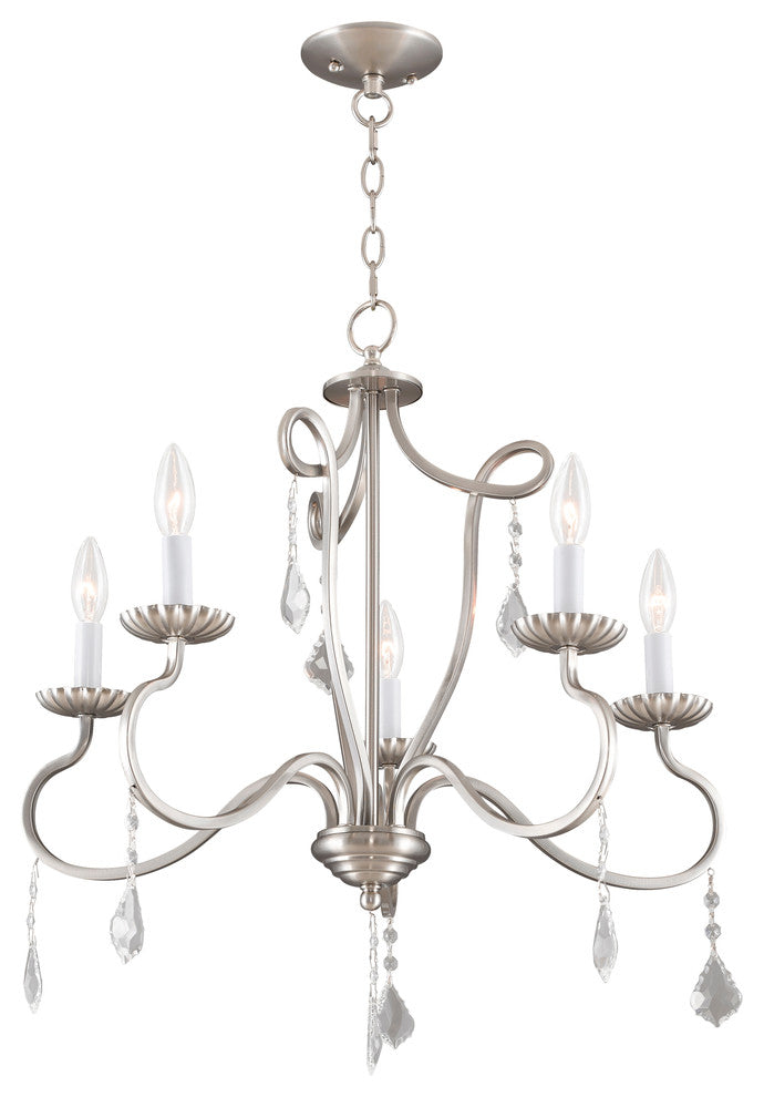 Callisto 5-Light Chandelier, Brushed Nickel