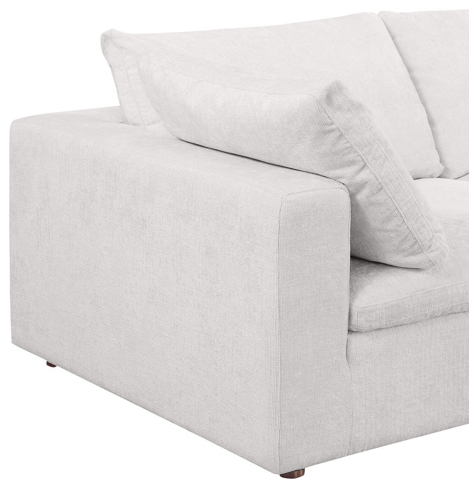 Dante Modular Loveseat Upholstered, Genuine Belfast Fabric, Light Gray
