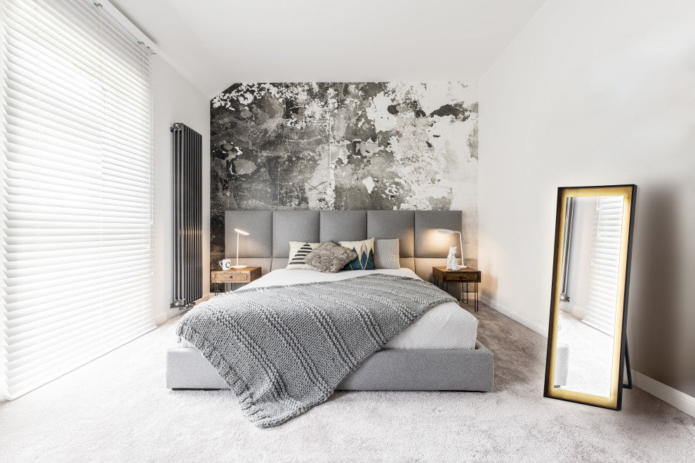 Gold Leaf Edge Lit LED Freestanding Mirror