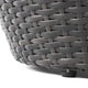 GDF Studio Channing Outdoor Wicker 14.00" Barrel Side Table, Gray