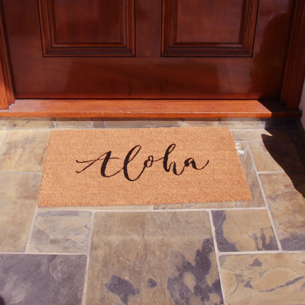 Rubber-Cal Tropical Aloha Doormat Kit  18 x 30  2 Door Mats