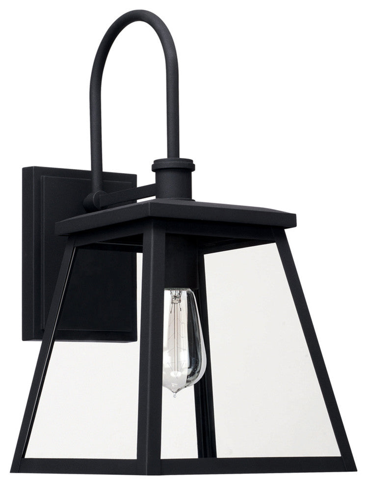 Belmore 1 Light Outdoor Wall Lantern, Black