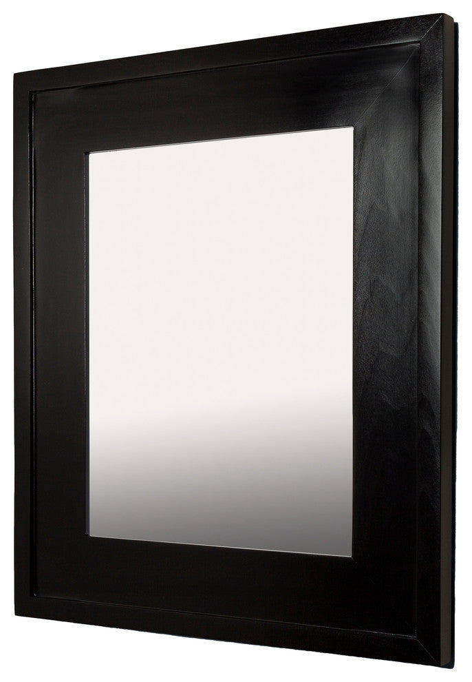 13x16 Fox Hollow Furnishings Mirrored Medicine Cabinet, Black