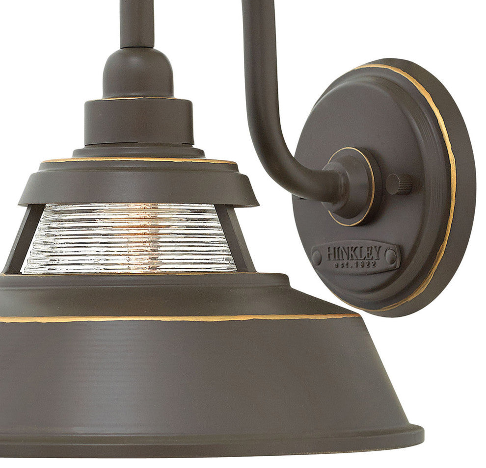 Hinkley 10" Troyer Medium Outdoor Wall Mount Sconce, Oil Rubbed Bronze