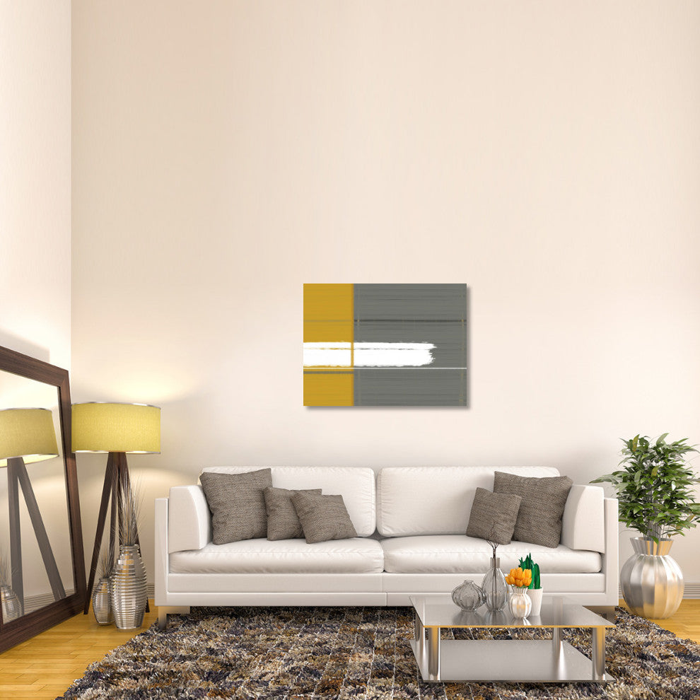 "Grey And Yellow" Fine Art Print