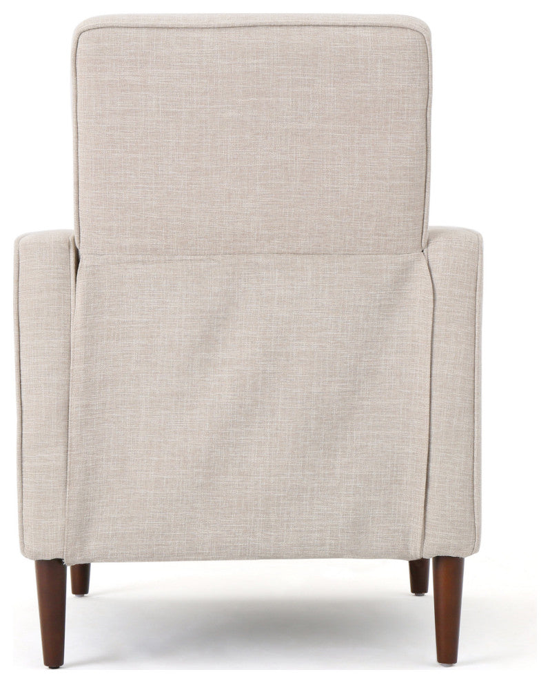 GDF Studio Macedonia Mid-Century Modern Button Tufted Recliner, Wheat Fabric