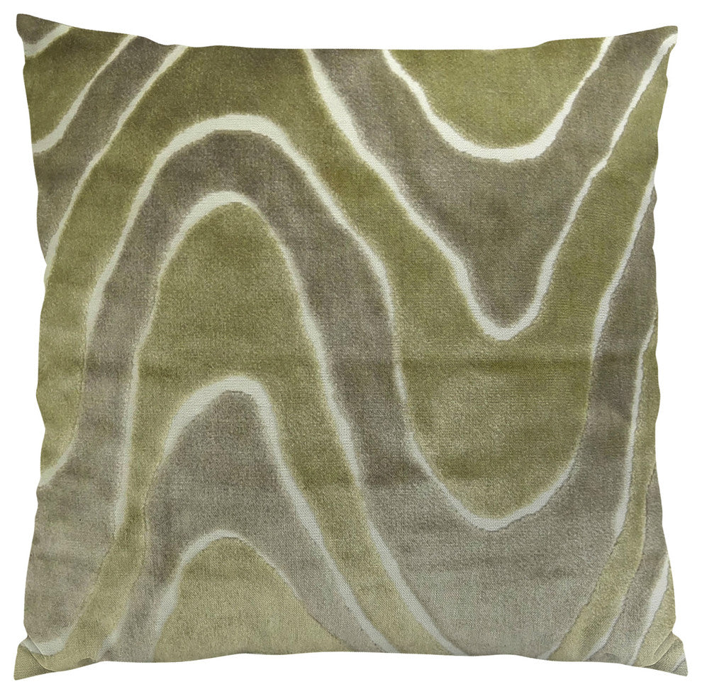 Plutus Lush Wave Handmade Throw Pillow, Double Sided 16"x16"