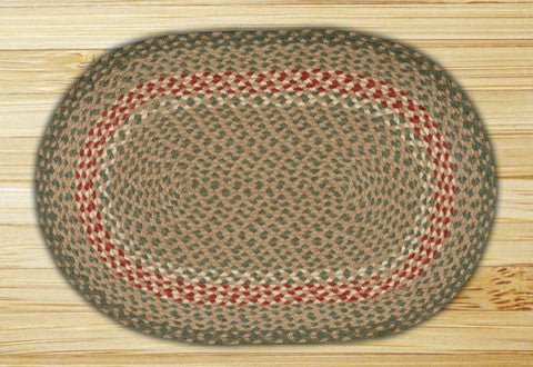 Amazing Green Braided Rug, 48"x72"