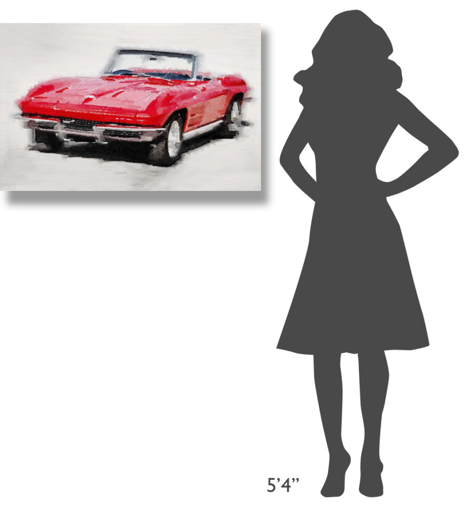 "1964 Corvette Stingray Watercolor" Fine Art Print