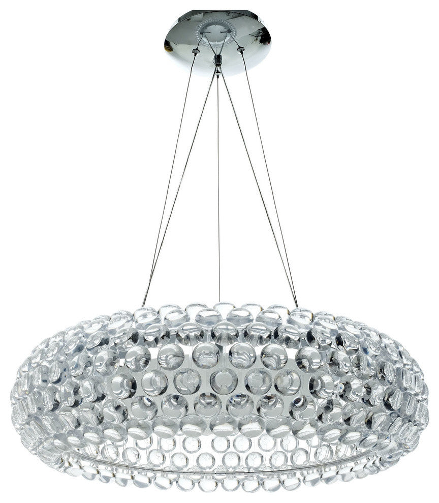 Modern Contemporary Living Dining Room 25" Ceiling Light Chandelier Clear
