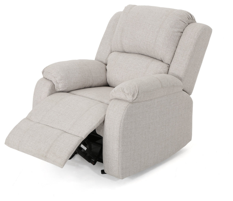 GDF Studio Scarlett Classic Fabric Gliding Recliner Chair, Beige
