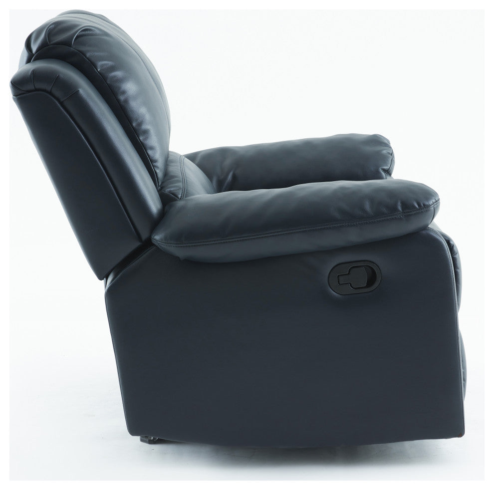 Clifton Leather Gel Recliner, Midnight Blue