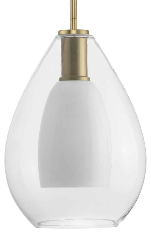Carillon Collection One-Light Contemporary Pendant, Brushed Gold