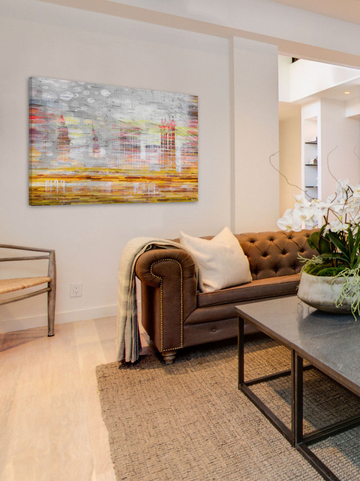 "Hidden Buildings" Print on Canvas, 36"x24"