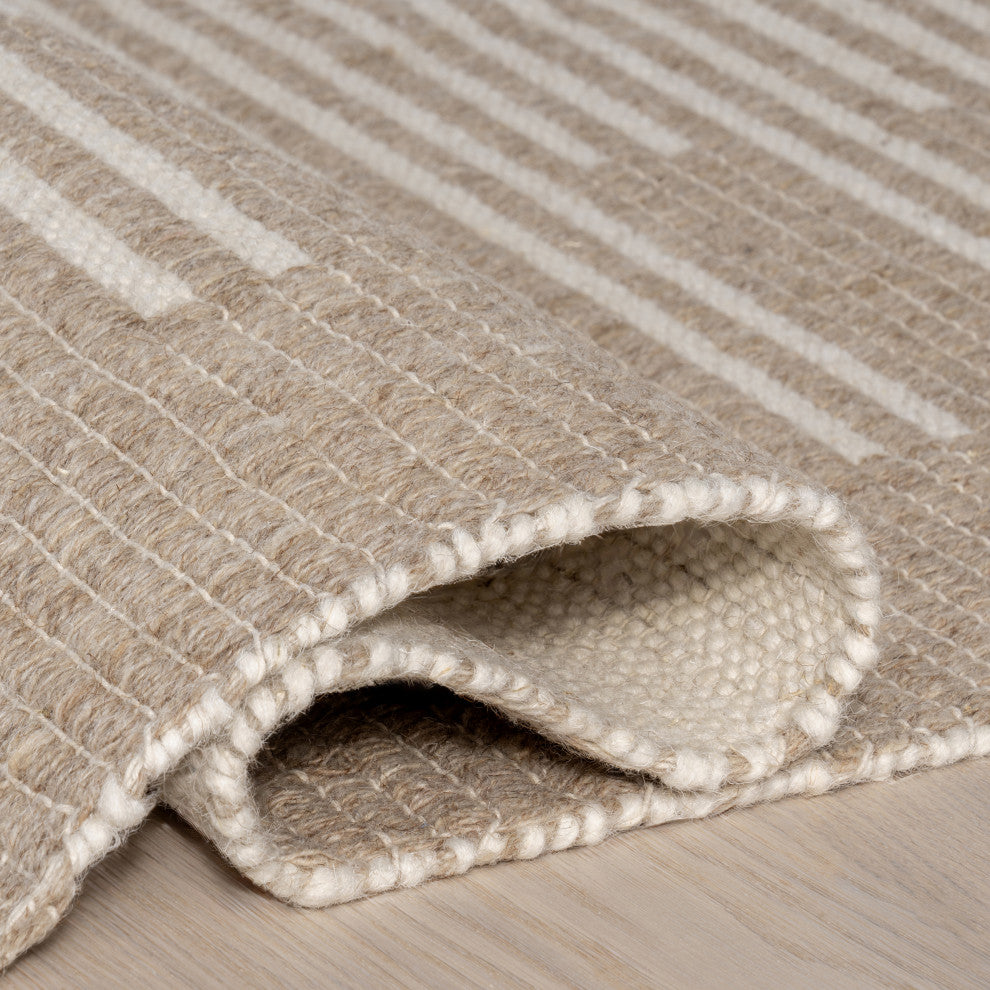 Drift Reversible Wool Area Rug, Natural 9' x 12'