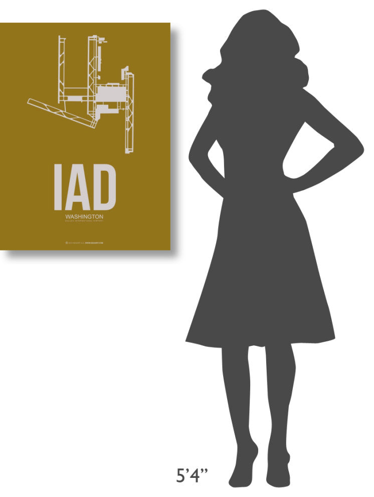 "IAD Washington Poster 3" Fine Art Print