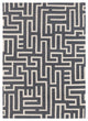 Lima Contemporary Area Rug, Gray and White, 5'x7'