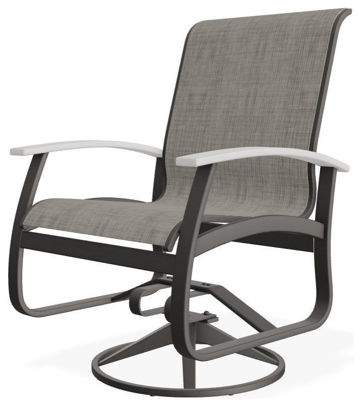 Belle Isle Sling Outdoor Swivel Rocker, Kora/Warm Gray