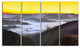 "Foggy Sunrise Over Mountains" Landscape Wall Art Wall Art, 4 Panels, 48"x28"