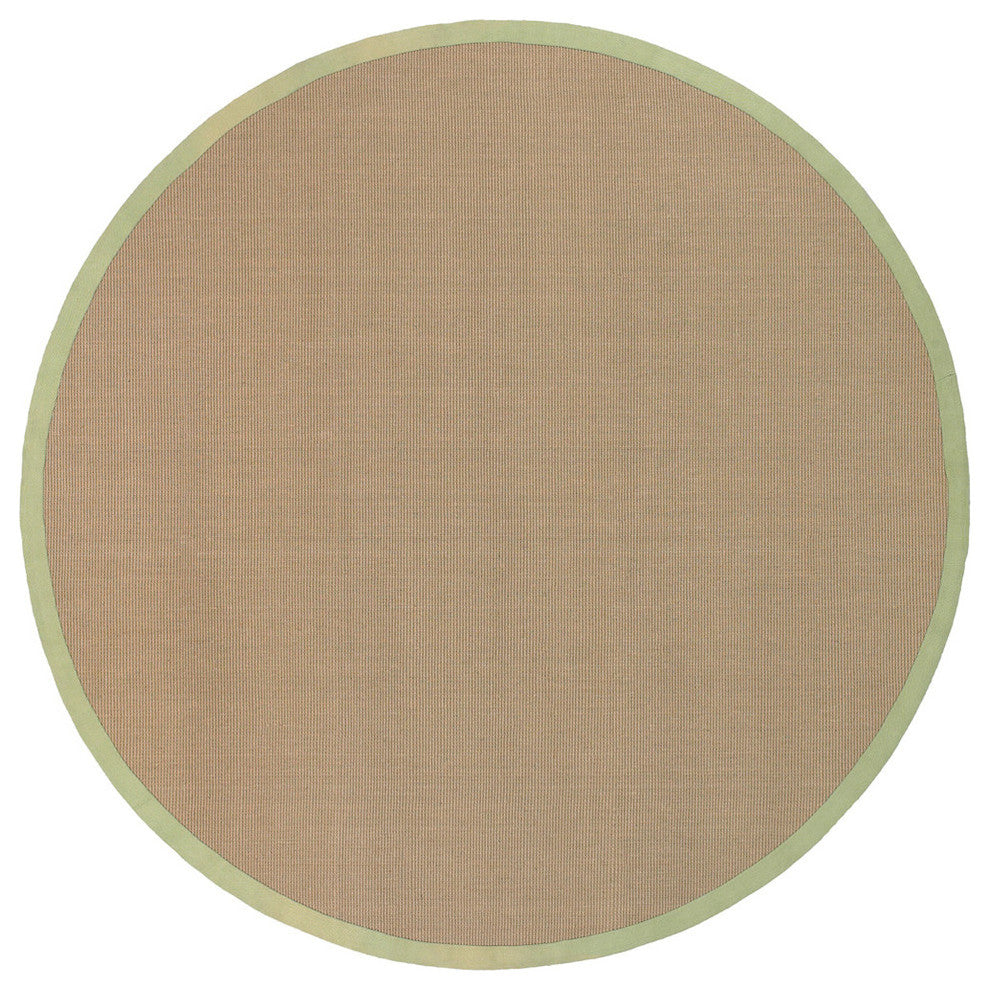 Bay Contemporary Area Rug, Green, 7'9" Round
