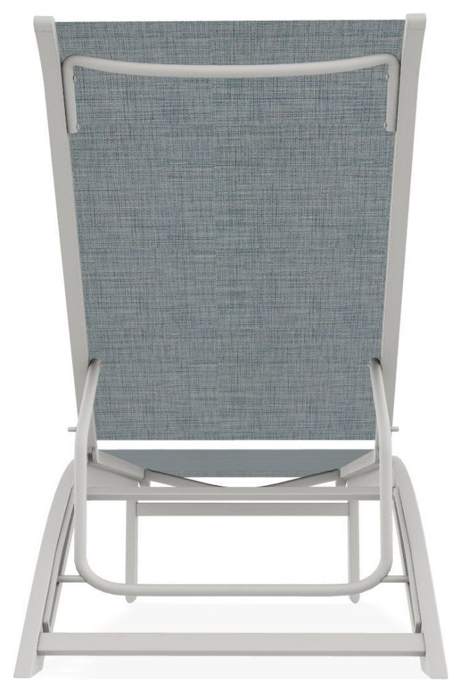 Kendall Sling Stackable Outdoor Chaise Lounge, Charm/Snow