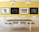 North America Canada Mexico Map Print On Canvas With Picture Frame, 28" X 37"