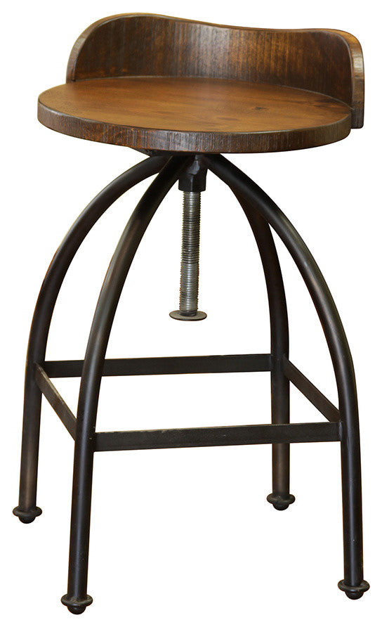 Ashland Low-Back Adjustable Height Bar Stool